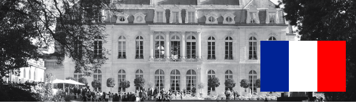 Vue arrière du Palais de l'Élysée à Paris